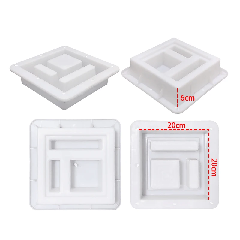 

Decorative Hollow Brick Stained Window Square Openwork Cement Mold Hollow Mold Antique