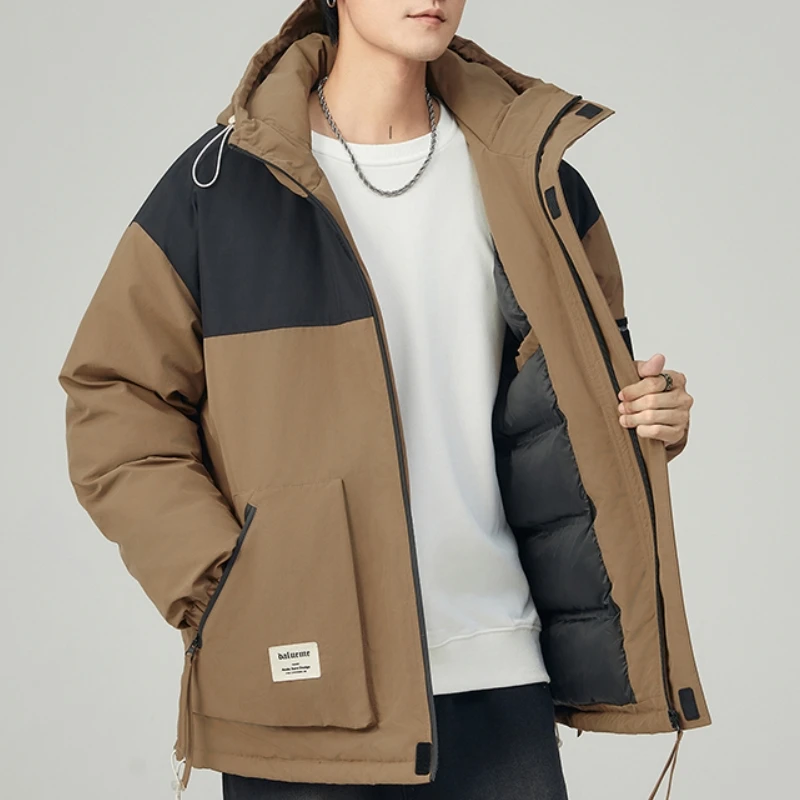 Casaco acolchoado de algodão tipo seda masculino, casaco grosso quente, parkas com capuz, blusão casual, plus size, 8XL, inverno, novo, 2023