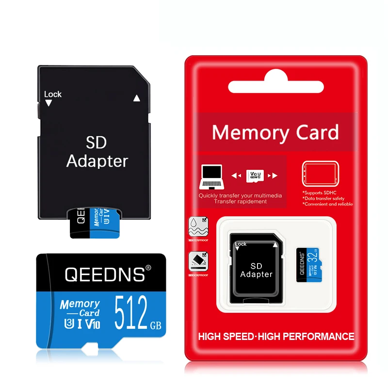 Oryginalna szybka karta pamięci 32GB 64GB 8GB 16GB TF karta Class10 Micro Mini SD karta 128GB 256GB 512GB Free adapter