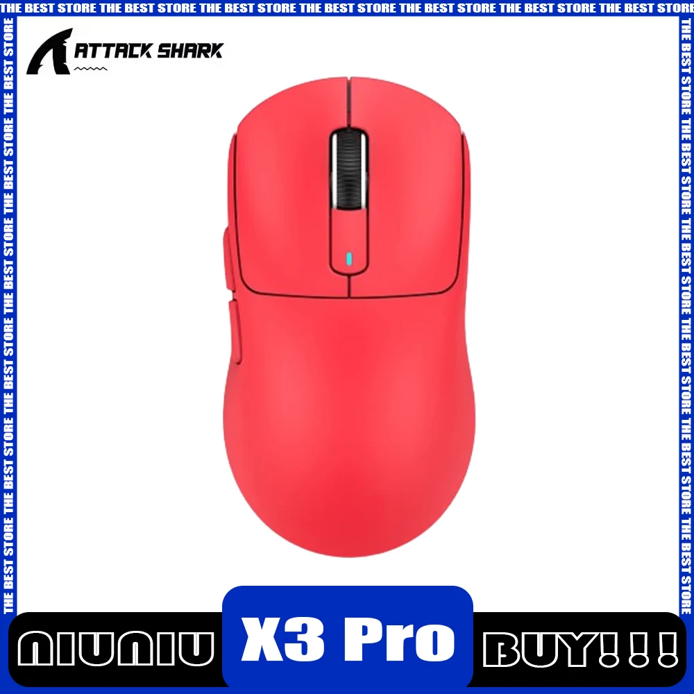 Attack Shark X3 three-mode Bluetooth gaming e-sports mouse 4K lightweight macro programming Black Mamba micro-motion PAW3395