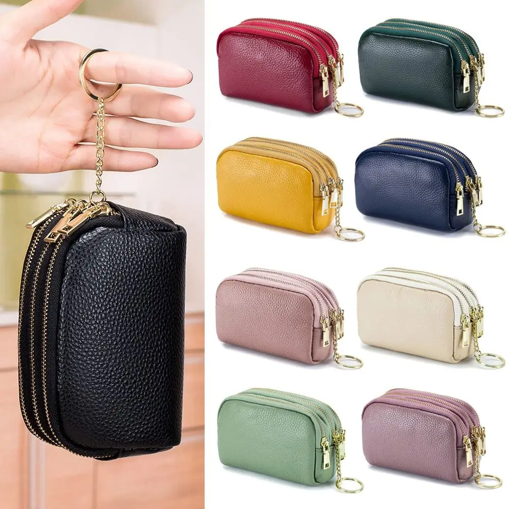 Genuine Leather Change Pouch Mini Pocket Female Wallet Women Wallet Purse Card Coin Key Holder Short