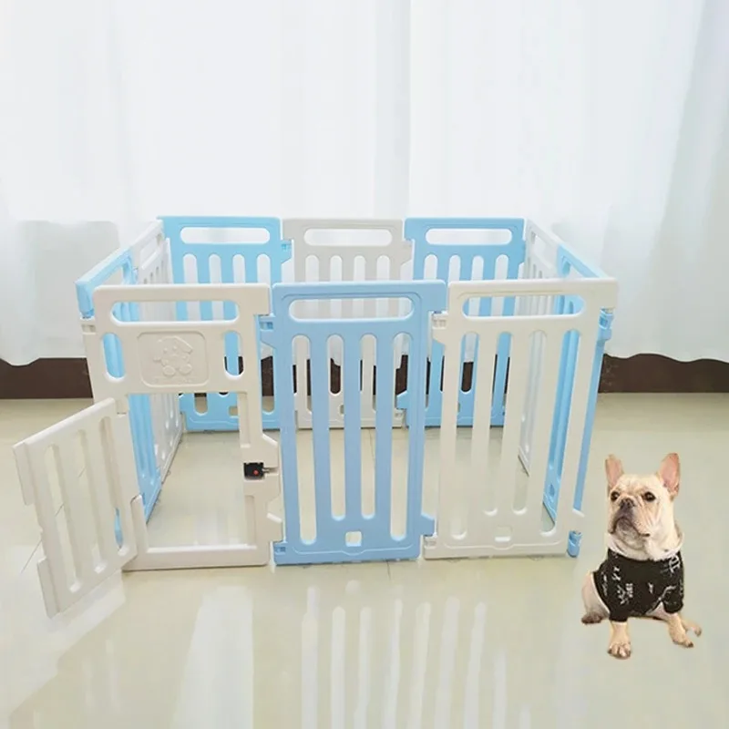 

High 65CM Indoor Pet Fence Gate Small Medium Dog Enclosure Cage Free Combination Home Pet Playpen Portable Panels Pet Supplies