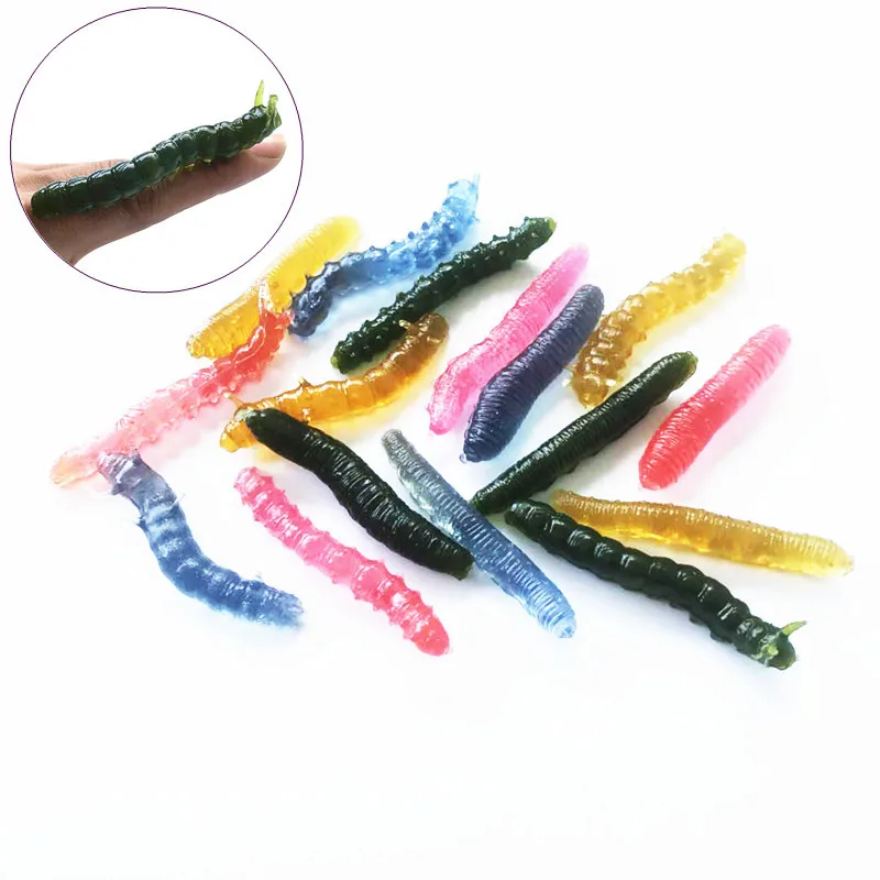 10Pcs Simulated Caterpillar Reptiles Soft Rubber Fun Vegetable Bugs Green Bugs Toys April Fool's Day Prank Teaser Toys Kdis Toys