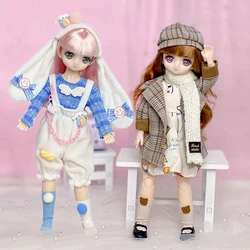 Cute 30cm Doll Comic Face Doll 1/6 Bjd Doll ( Option B ) or Dress Up Clothes (option A ļ¼kids Girls Birthday Gift Toys