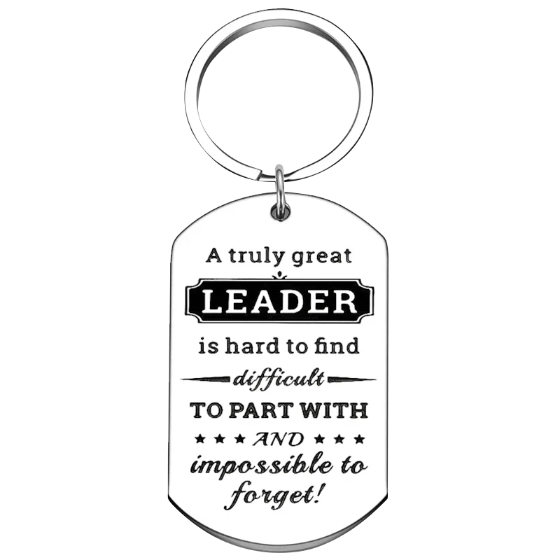 Leader Gift Keychain Pendant Boss Appreciation Gift Key Chains A Truly Leader Is Hard To Find