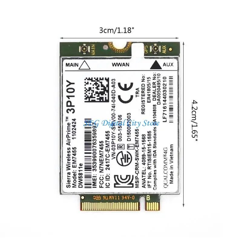 U75B EM7455 MODULES SCHEDA MASSIMA 300 Mbps Piano velocità download NCC GCF, PTCRB