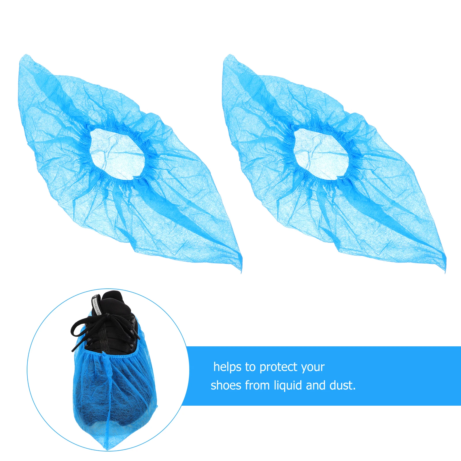 

100 Pcs Nonwoven Shoe Covers Disposable Dustproof Waterproof Wide Outdoor Home Office Non slip Reusable Protective Footwear