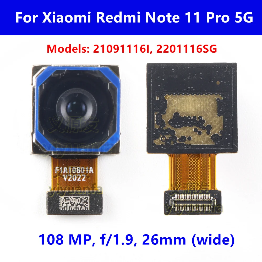 

Основная задняя камера для Xiaomi Redmi Note 11 Pro 5G, модуль задней камеры 108MP ,21091116I, 2201116SG