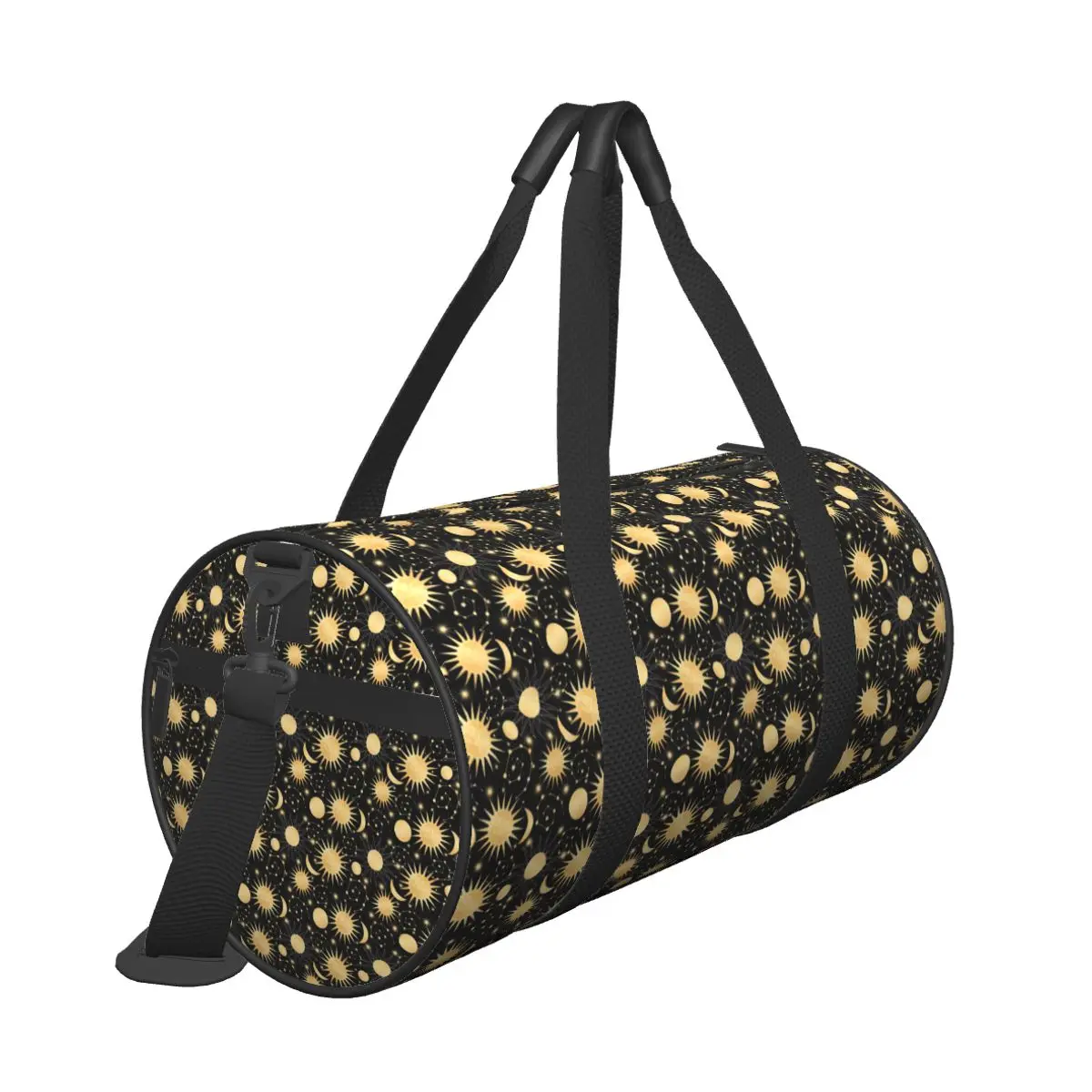 Gym Bag Sun Moon Astrology Sports Bag Large Gold Star Celestial Men's Portable Handbag Novelty Travel Training Fitness Bag