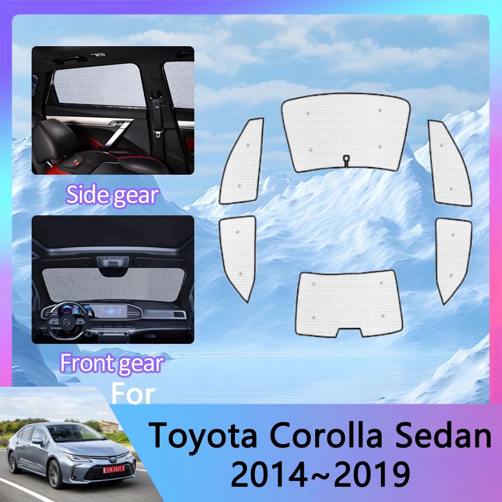 

Автомобильное анти-УФ-окно для Toyota Corolla E170 Sedan 2014 ~ 2019 2015 2018, солнцезащитные козырьки с полным покрытием, аксессуары для солнцезащитного козырька