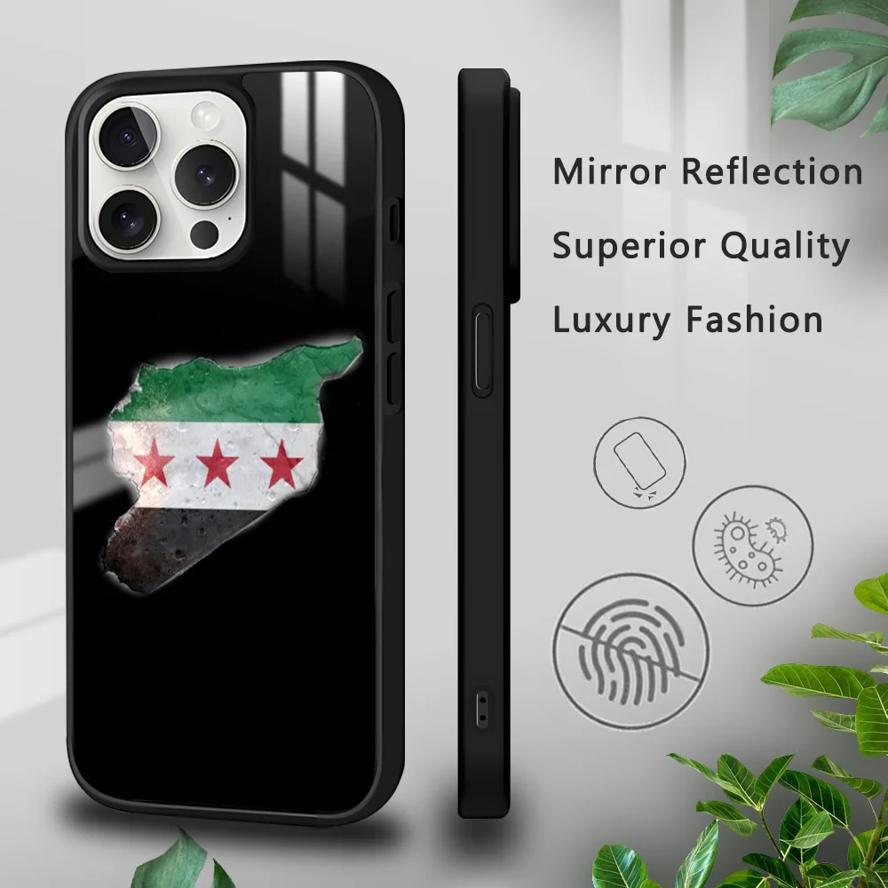 

Syria flag Phone Case For iPhone 16 15 14 13 12 11 Pro Xs Max Mini Plus Celulares Hard Funda