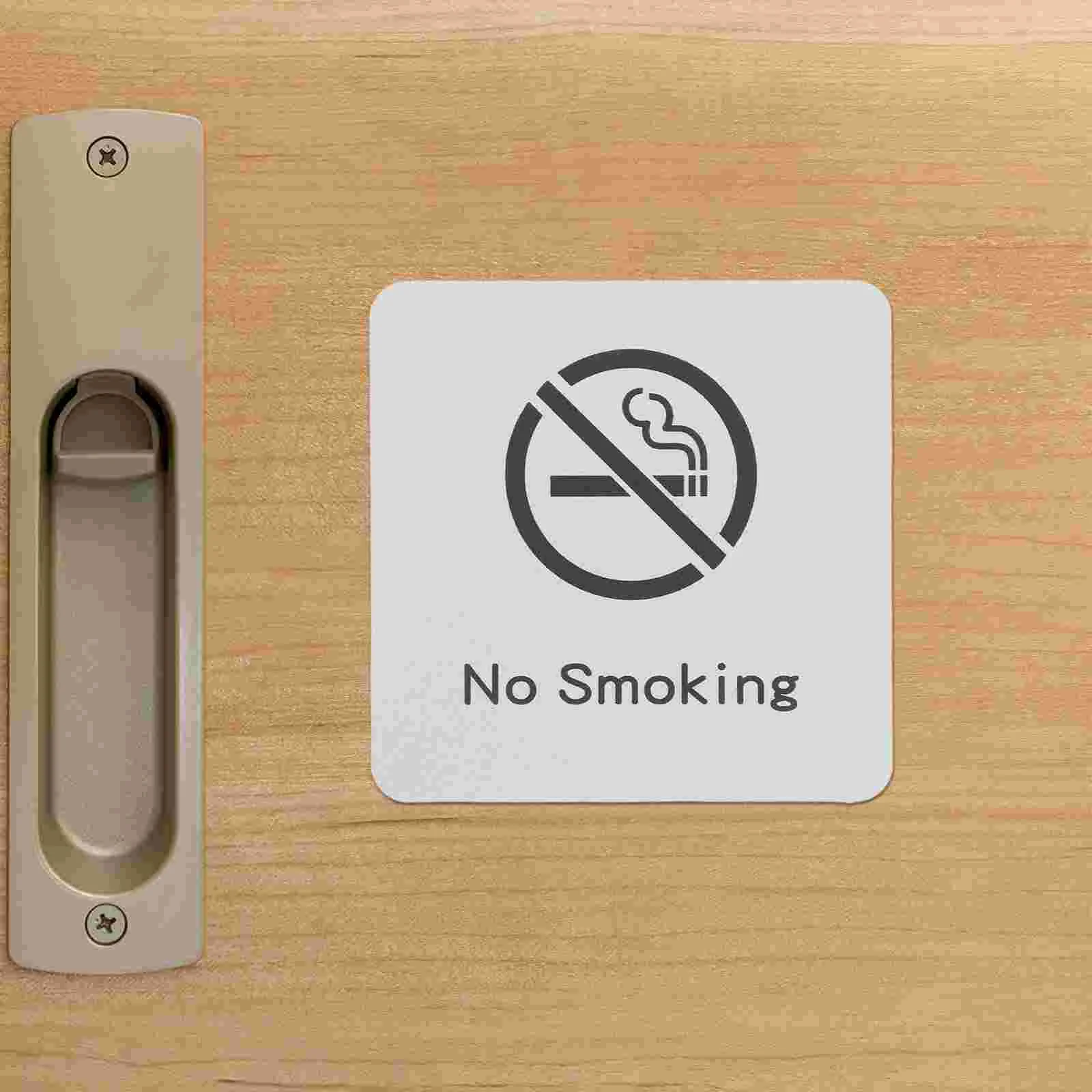 No Smoking Sign Tips Badezimmertür-Dekorschilder für Unternehmen, Aluminium-Verbundplatte, Büro