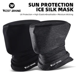 WEST BIKING-mascarilla facial de ciclismo con protección solar UV, pasamontañas de verano, sombrero de seda helada, bufanda para motocicleta y exteriores