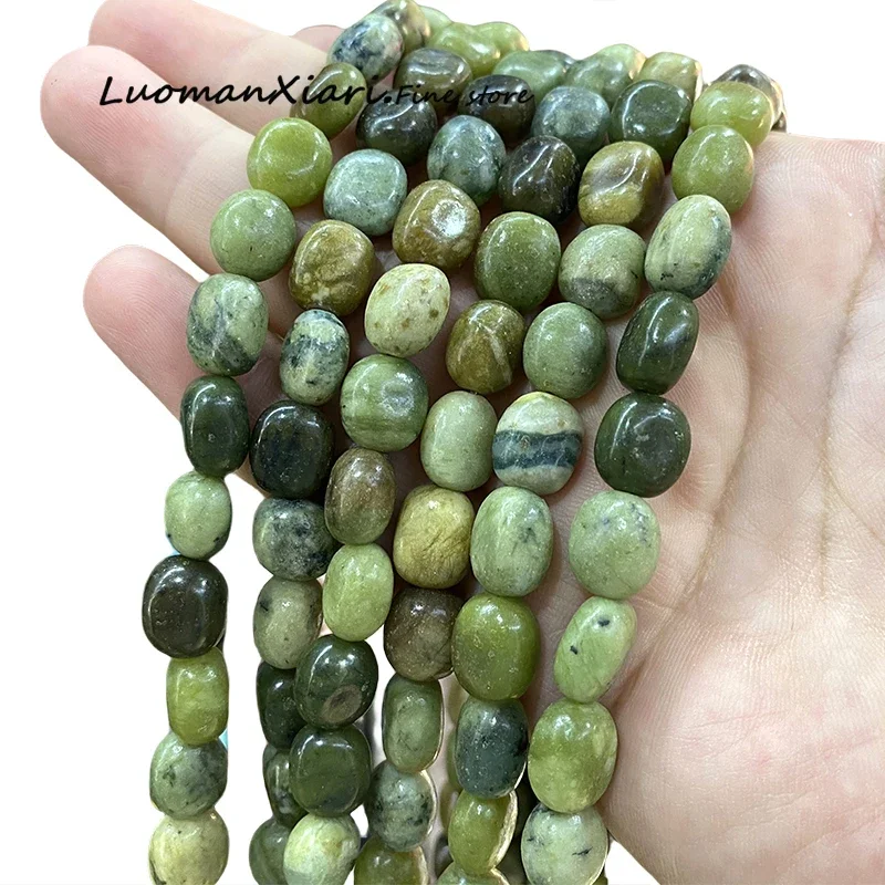 8x12MM Irregular Taiwan Jade Green Natural Stone Loose Spacer Beads for Jewelry Making Diy Earrings Bracelet Charms Accessories