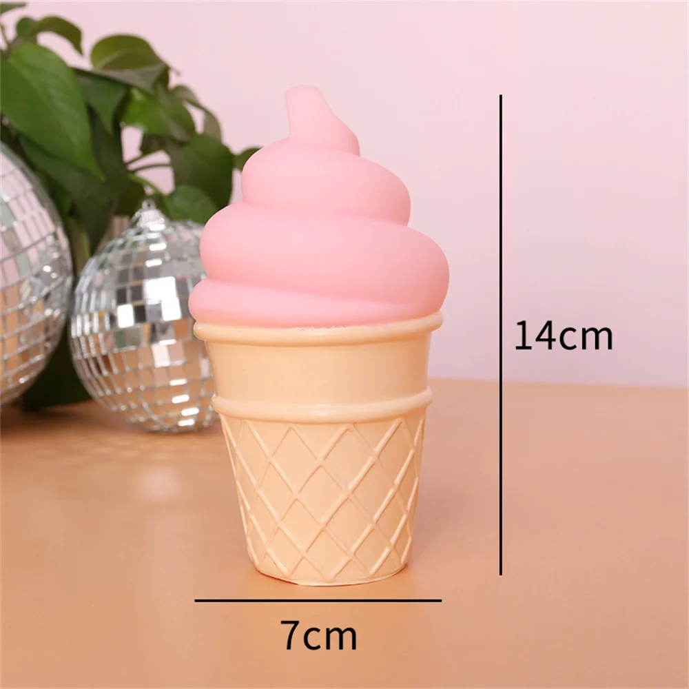 LED Night Light Novelty Ice Cream Cone In Lamp Fashion LED Night Light For Kids Children Table From Table Lights For Room