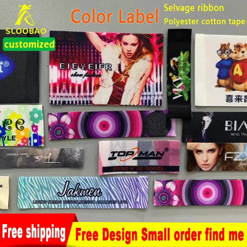

Custom Handmade Cotton Clothing Labels Soft Tags Private Name Label Handmade Ribbon Heat Transfer printing Color wash Resistant