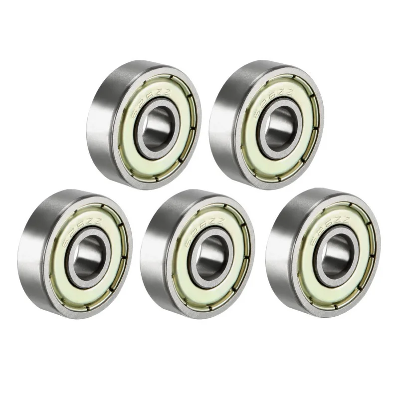 (Pack of 5) 626ZZ Deep Groove Ball Bearing Double Shield 626-2Z 80026, 6mm x 19mm x 6mm Chrome Steel Bearings (Pack of 5)