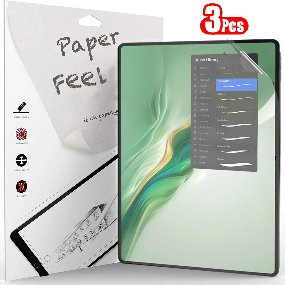 3Pcs Paper Feel Like Screen Protector for Honor Magicpad 2 2024 12.3 inch No Glass