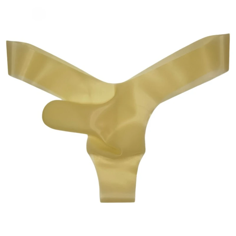 Rubber Elephant Nose Latex Underwear for Men Sexy Exotic See-Through Thongs Ropa Interior Hombre Gays Penis Sleeves Nightwear