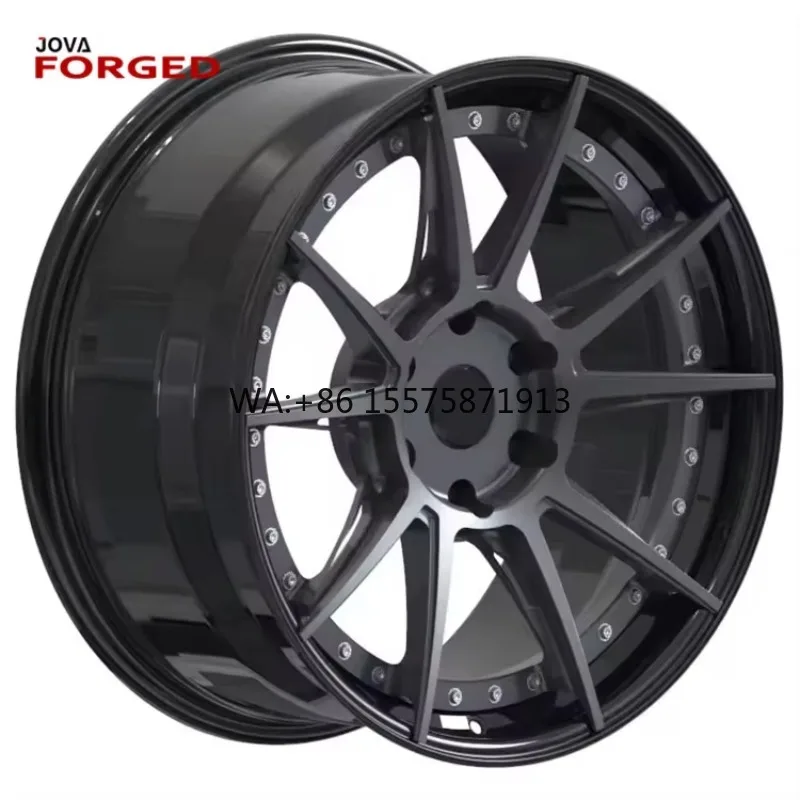 

20 Inch 2 Piece Forged Wheels Deep Concave Black 20x9.5 20x11 5x112 Custom Modified Car Rims