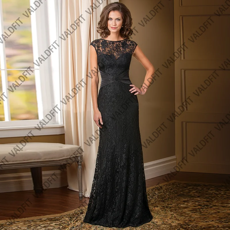 

Customized Long Mermaid Black Lace Mother of the Bride Dresses for Weddings Party Dress Vestido Invitada Boda