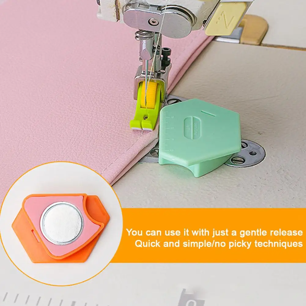 Sewing Magnetic Seam Guide Anti-Slip Grip Sewing Machine Guide Magnets Sewing Machine Attachments Multifunctional Ruler Hemmer