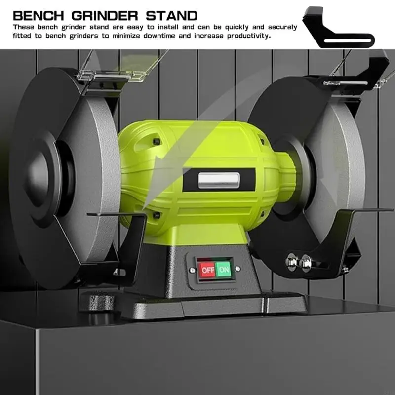 Grinding Machine Tool Rest Heavy Duty Steel Grinder Stand Compatible for 150-200/250 Benches Grinders Secure Mounting 