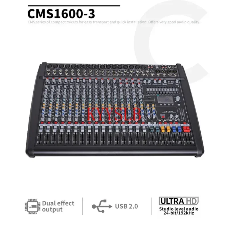 CMS1000-3/CMS1600 Profissional Audio Mixer with Cover Sound Console Compact Mixing System Effect Processor for Performance Stage