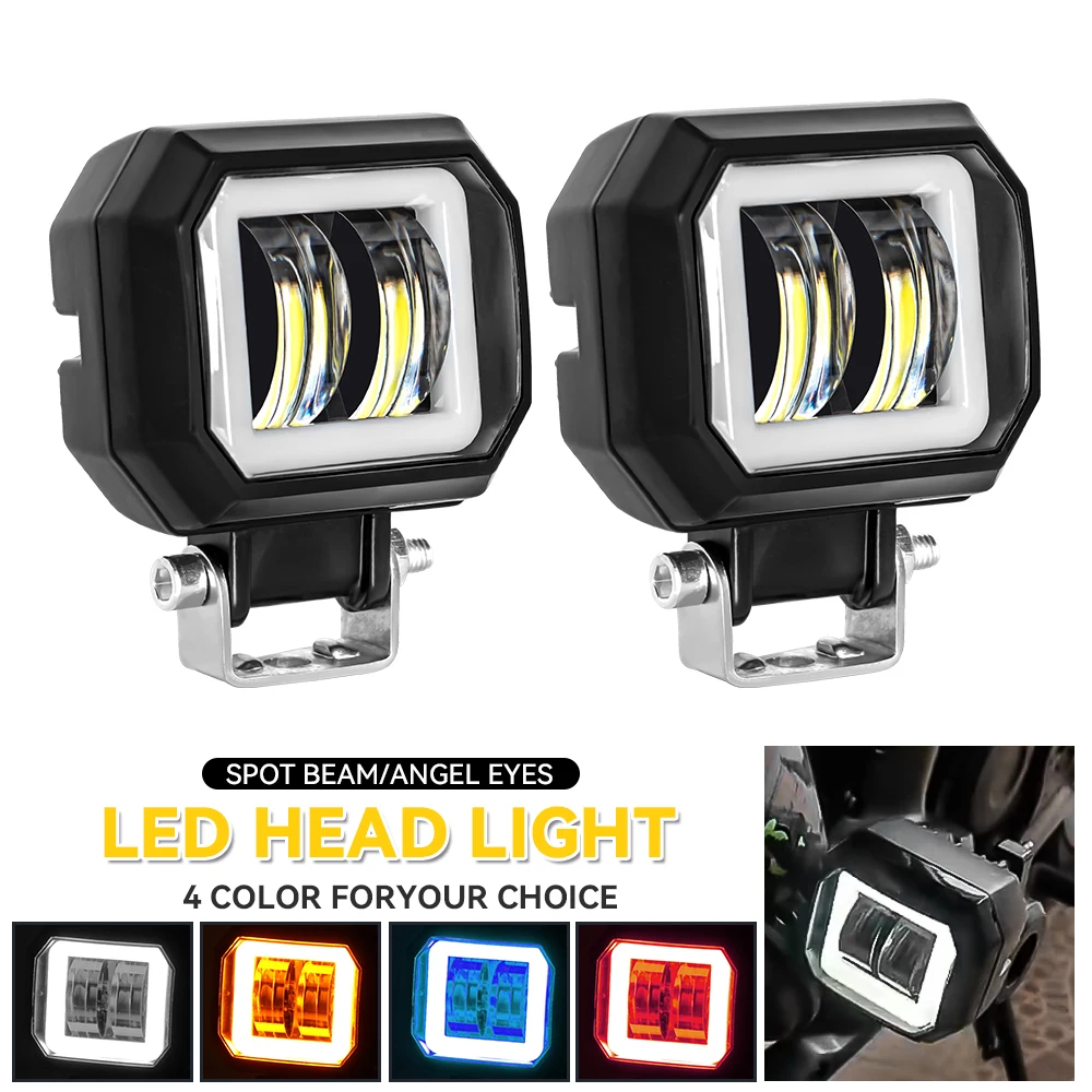 

LED Fog Lamp Driving Daytime Off road Led Light Headlight 3'' 20W Motorcycle Halo Lamps For Jeep ATV 12V 24V SUV Worklight Beams