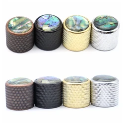 1pcs/2pcs Metal Guitar Knobs Abalone Top With Inlaid Shell Guitar Knobs for Electric Guitar 4 Color