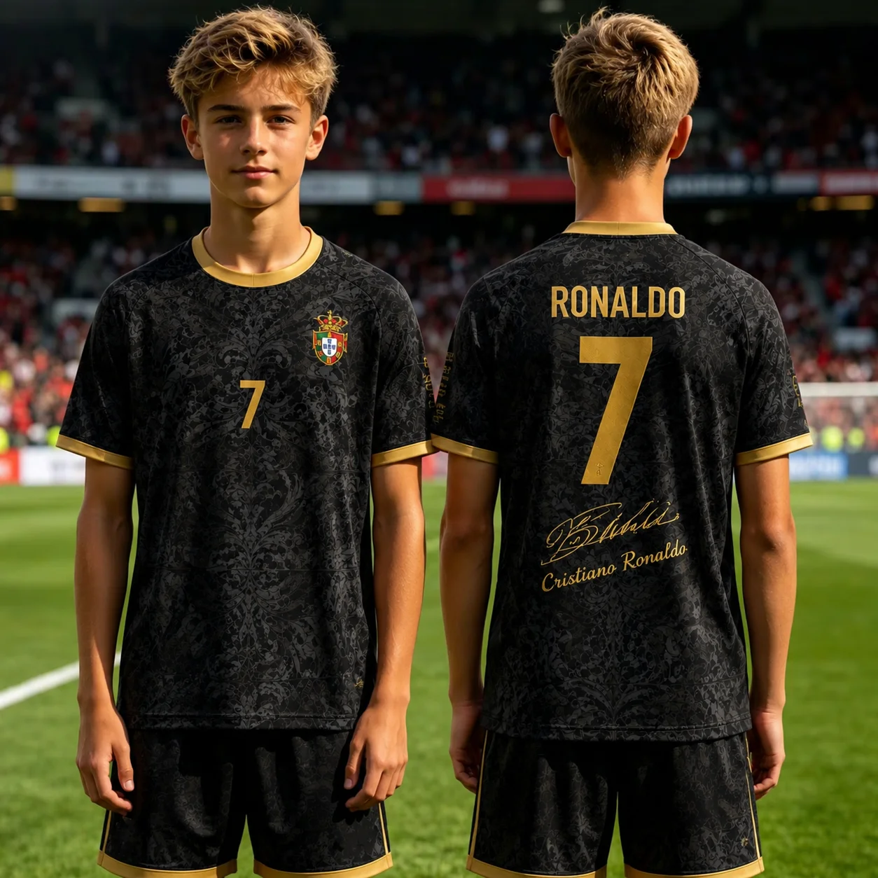2026 Hot Sale Cristiano Ronaldo Fan Gift Kids Football Jersey T Shirt Portugal Soccer Shirt Casual Outdoor Sportswear Children