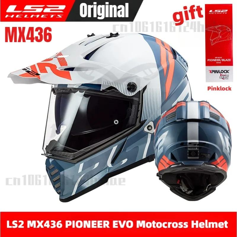 LS2 MX436 PIONEER EVO Twin Shield Motocross Helmet LS2 Motorcycle Helmets off road capacetes para moto capacete cross