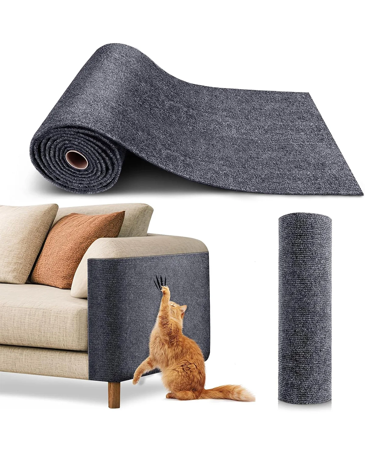 Tiragraffi per gatti Protezione per divani Tappetino antigraffio per gatti Protezione per mobili Tappeto autoadesivo trimmer Tappetino antigraffio per gatti fai-da-te ﻿