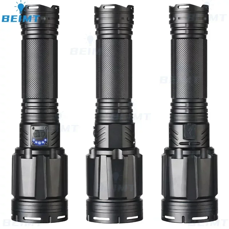 15000LM XHP360 High Power Led Flashlight Powerful Tactical Torch Rechargeable Super Long Range Outdoor Emergency Camping Lantern