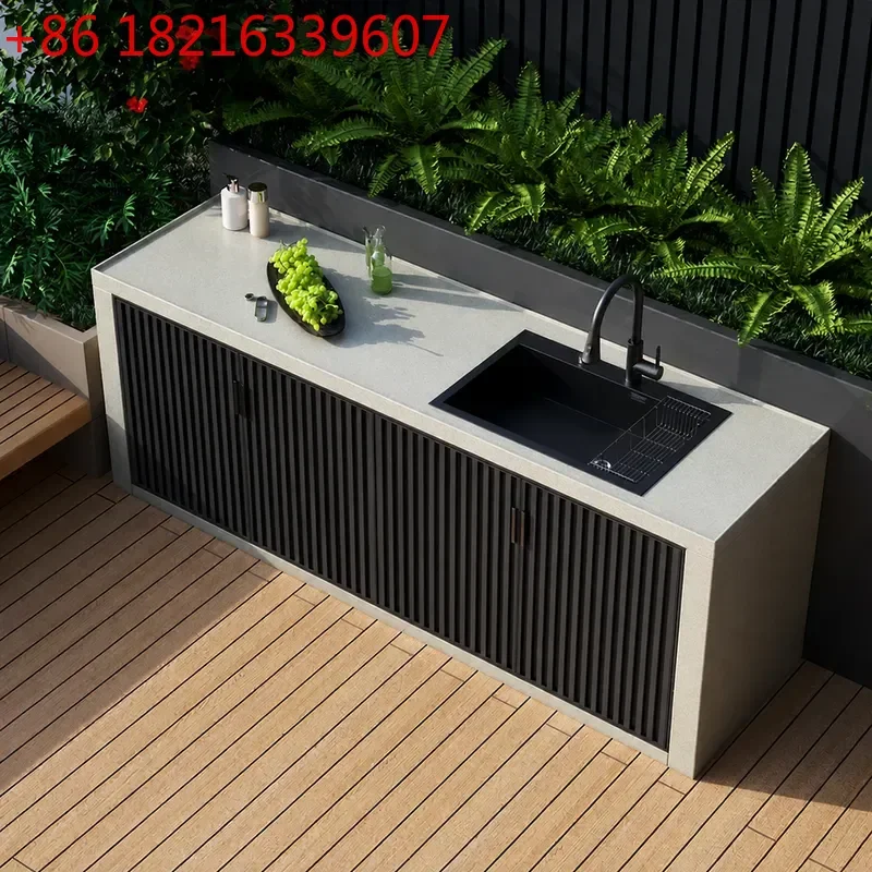 YAOMarble Sink Patio Granite Stone Outdoor Console Kitchen Integrated Vegetable Basin