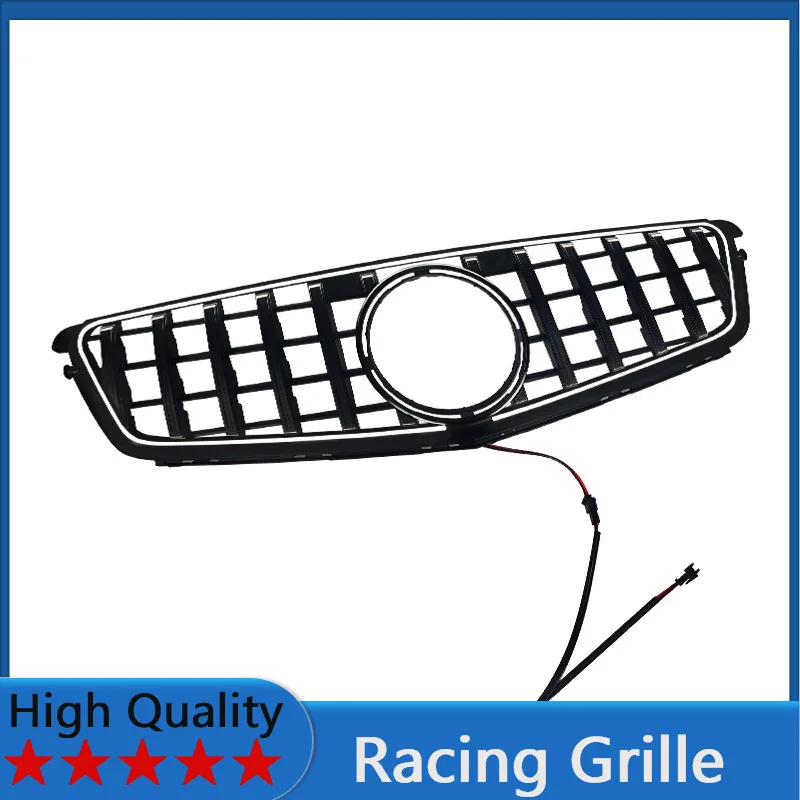 

For Mercedes Benz C-Class W204 2009-2014 LED Light Racing Grille Front Bumper Grill Body Kit Accessories - GT Style