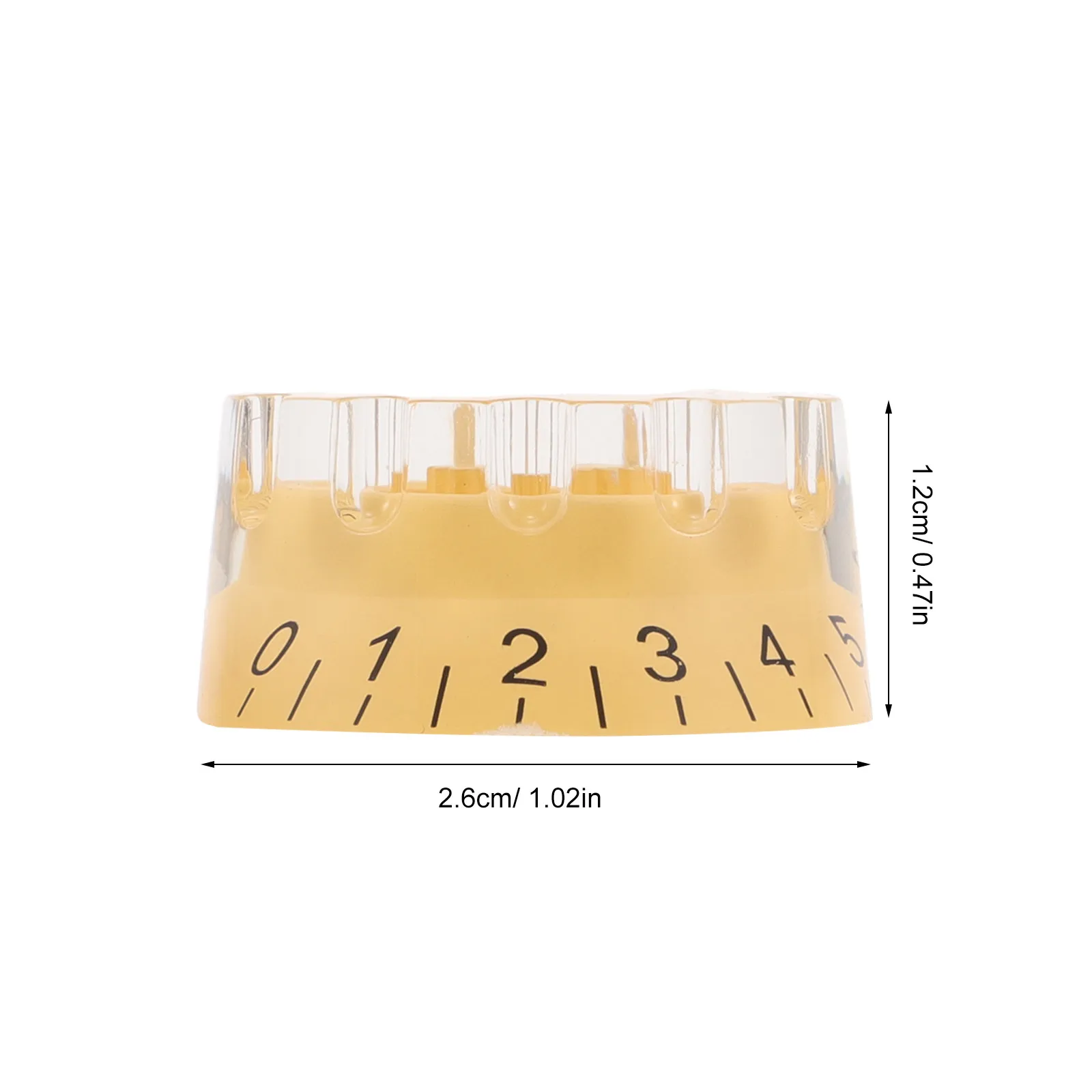 5Pcs Electric Guitar Plastic Top Hat Knobs Pale Yellow 18-Spline Volume Tone Control Rotary Potentiometer Parts Guitar