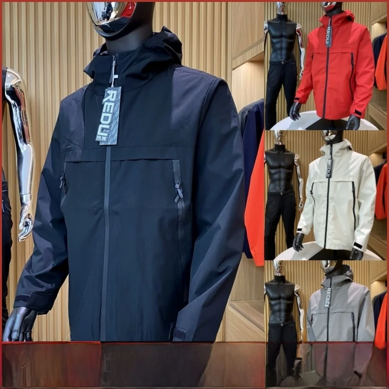 

Мужская весенняя новая ветрозащитная водонепроницаемая куртка с капюшоном на подкладке Fce, подставка из полиэфирного волокна, длинная куртка на молнии Sve