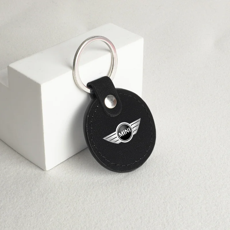 

Leather Car Keychain Keyring Key Ring For BMW MINI Cooper One S Countryman Clubman JCW Works R50 R55 R56 R60 F55 F56 R57 R58 R59