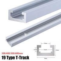 1Pcs Slide Guide Rail T-Track Aluminium Alloy T Slider Fixture Slot Slide T-Slot Track 19 Type 19x9.5mm 300-600mm