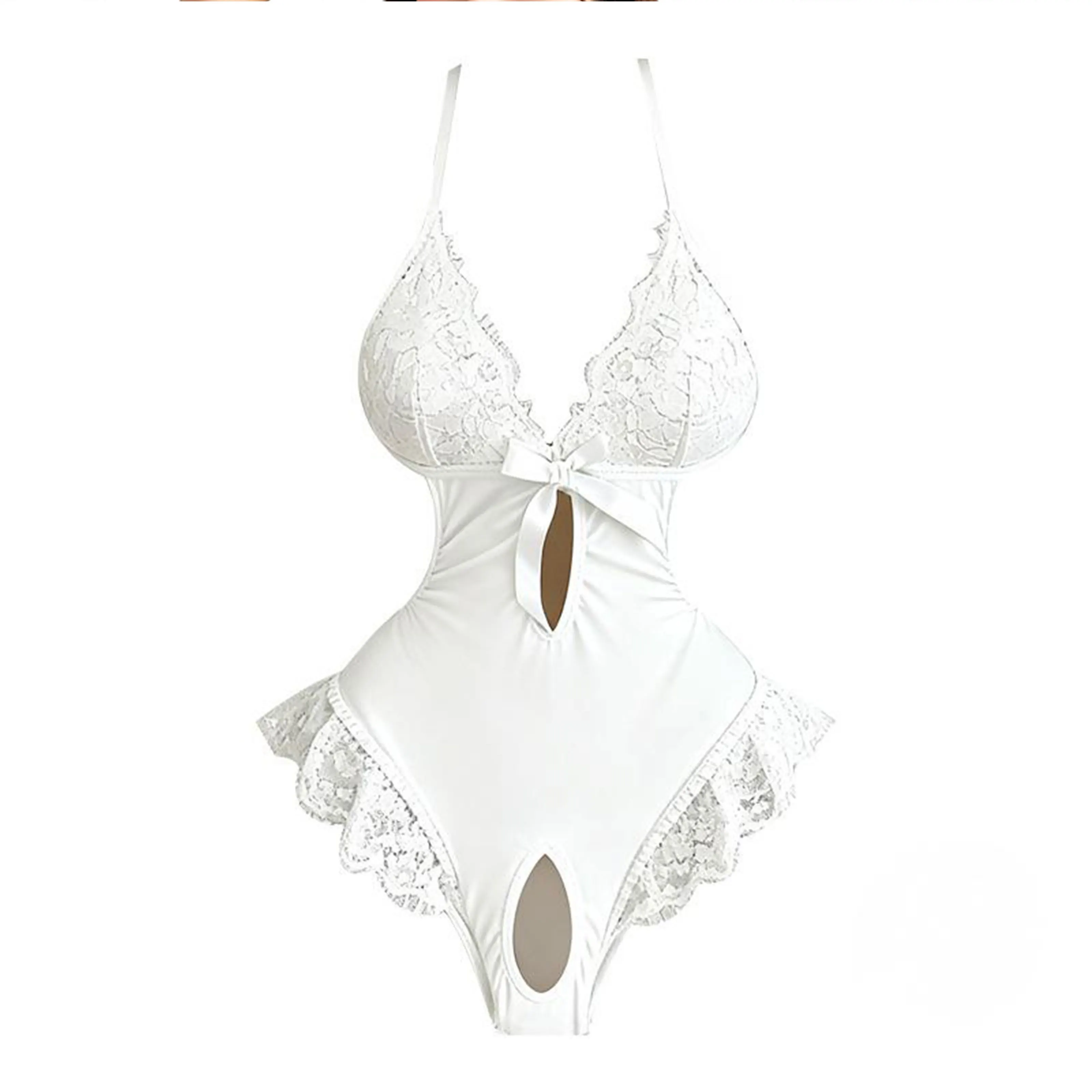 ملابس داخلية نسائية مثيرة من الدانتيل شفافة من قطعة واحدة ملابس نوم غير قابلة للإزالة ملابس نوم مفتوحة المنشعب بدلة معركة للتاريخ #6