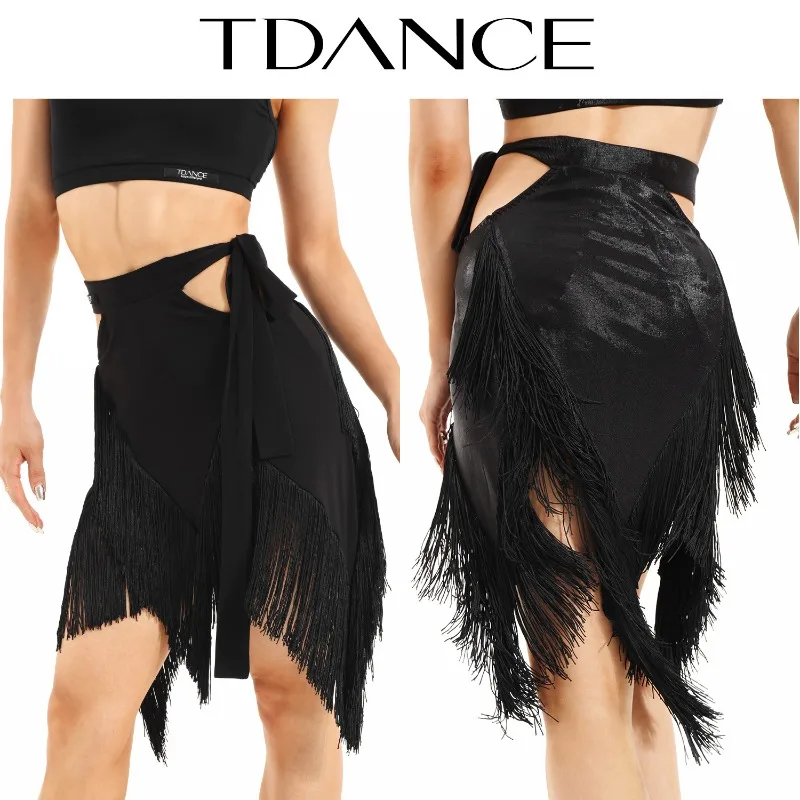 

Индивидуальная латинская практика TDANCE [полуюбка с кружевной кисточкой и талией] Классная униформа высокого класса с нижними брюками GL-29