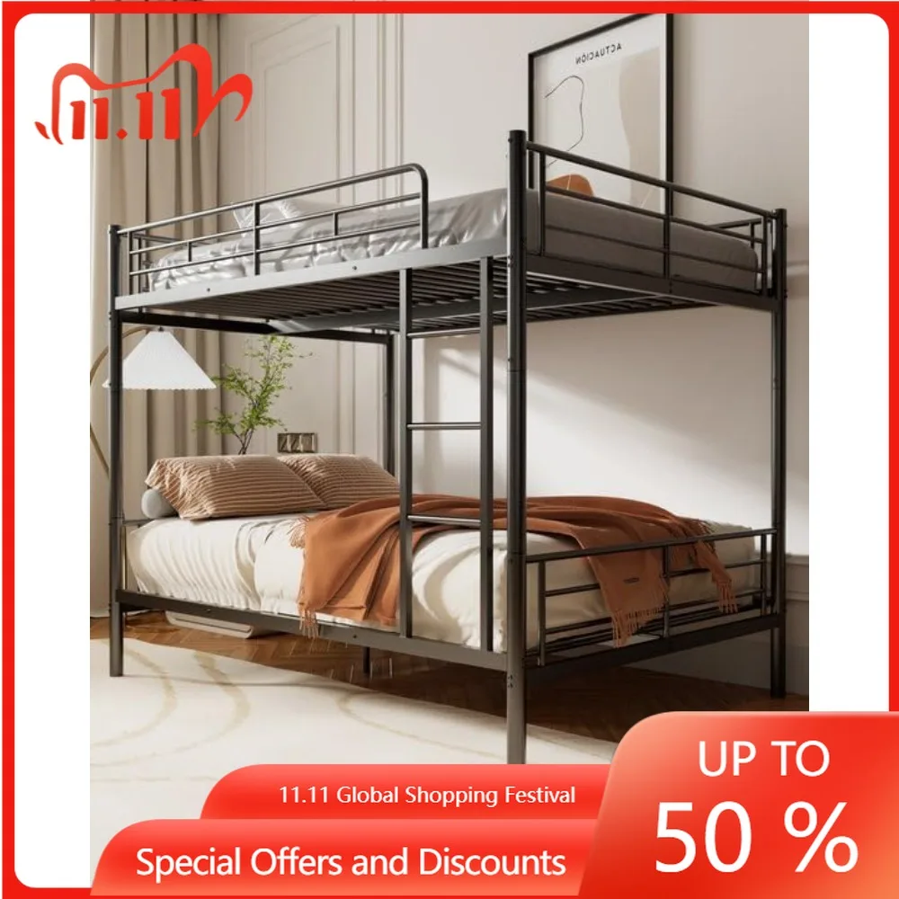 سرير بطابقين معدني كامل للبالغين والأطفال، يمكن تحويلها إلى سريرين منفصلين بالحجم الكامل، إطار سرير بطابقين عالي التحمل #1