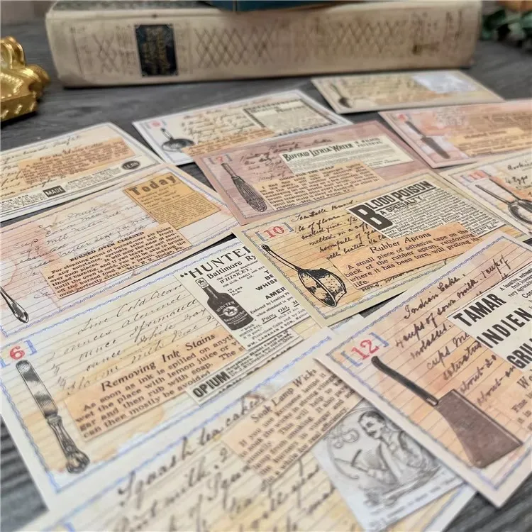 Vintage English Chapter Stickers TN Material DIY scrapbooking junk journal base collage happy plan gift decoration material