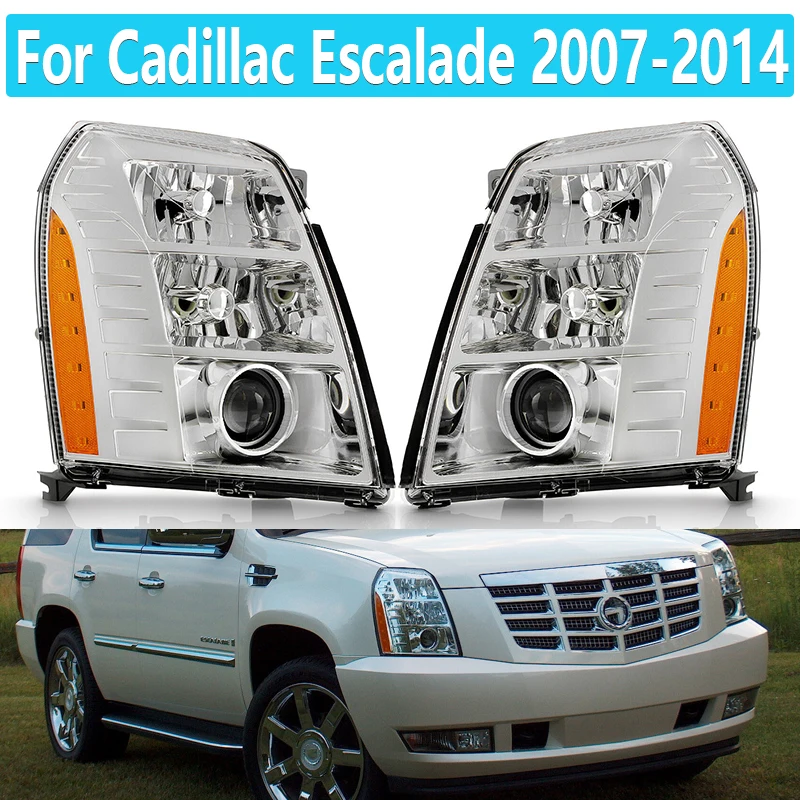 Для Cadillac Escalade 2007-2014 Передня частина автомобіля без HID лампи та баластного проектора Фари Фари GM 2502348   GM 2503348