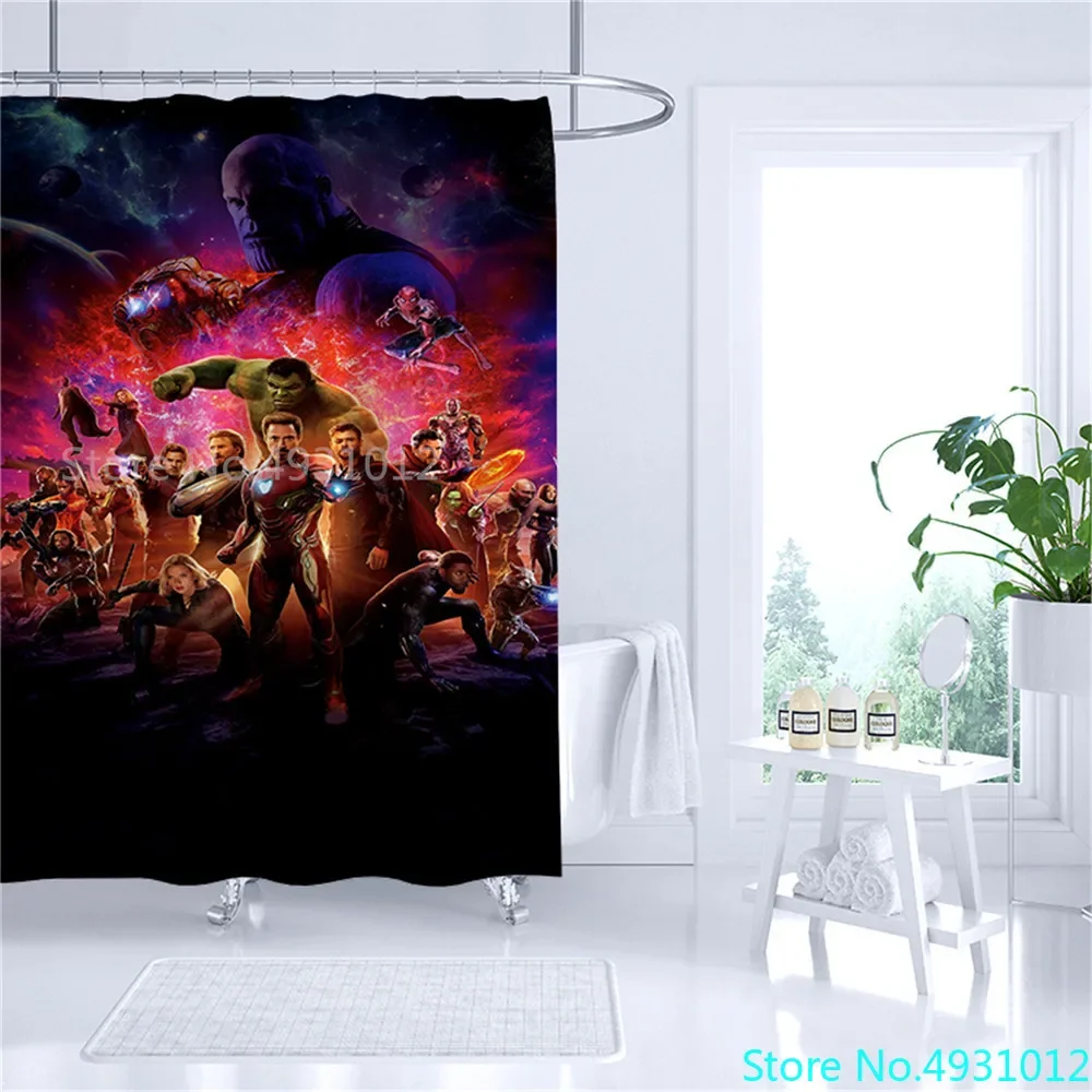 ستارة حمام كرتونية مع خطافات للأطفال ، أنيمي ، هالك ، المنتقمون ، سبايدرمان ، مقاومة للماء ، 3D ، لطيف ، حمام ، ديكور الحمام