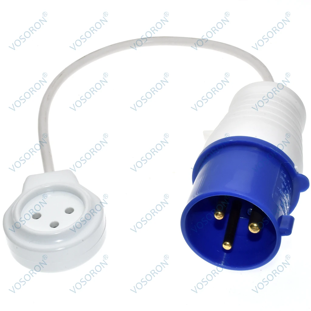 16A IP44 3Pin 2P+PE Industrial Plug to Israel SI-32 Outlet Socket Power cord,16A 250V, H05VV-F 1.5mm Cable