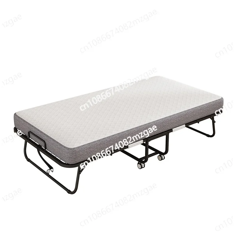 Karcog-Folding Rollaway Bed with Mattress for Adults, Storage Cover Included, Cot Size, Extra Guest Bed, Foldable Bed