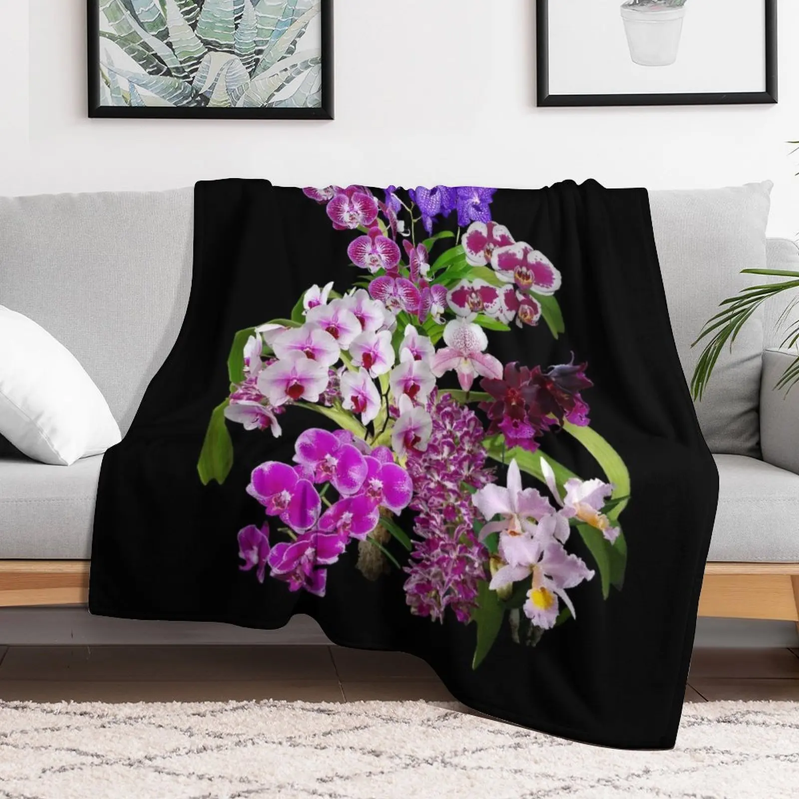 Orchids - Cool and Restful Colors! Throw Blanket