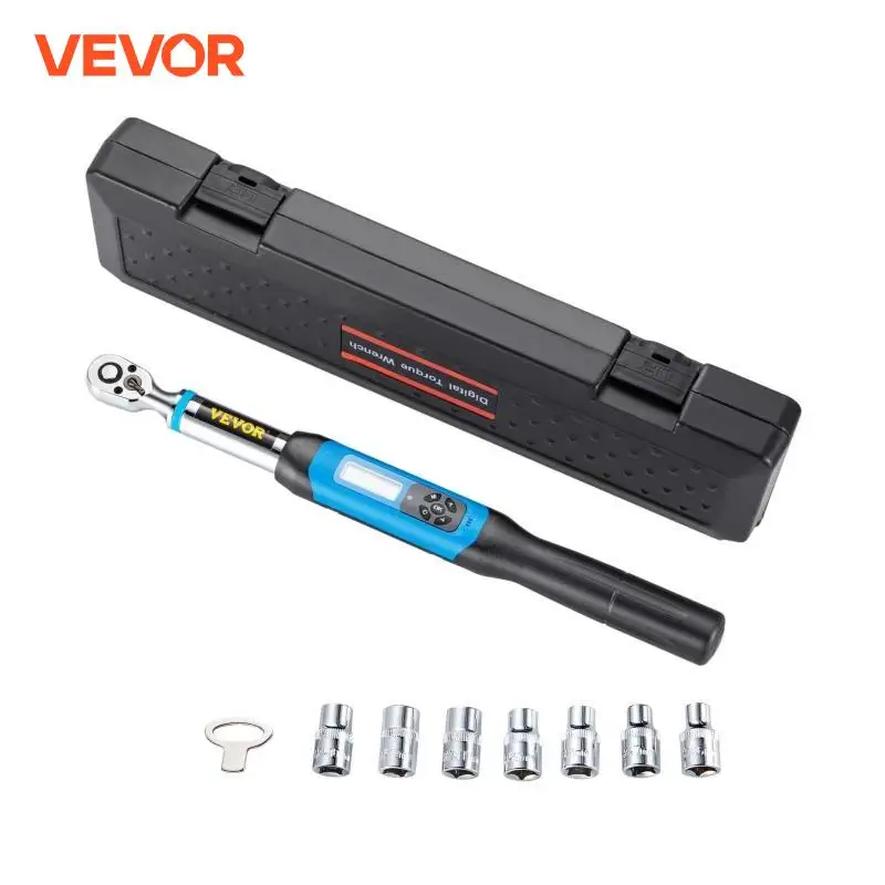 VEVOR Digital Torque Wrench 3/8in Bidirectional Ratchet Head Professional Adjustable Bicycle Repair Hand Tools 1.5-30/4.2-85 Nm